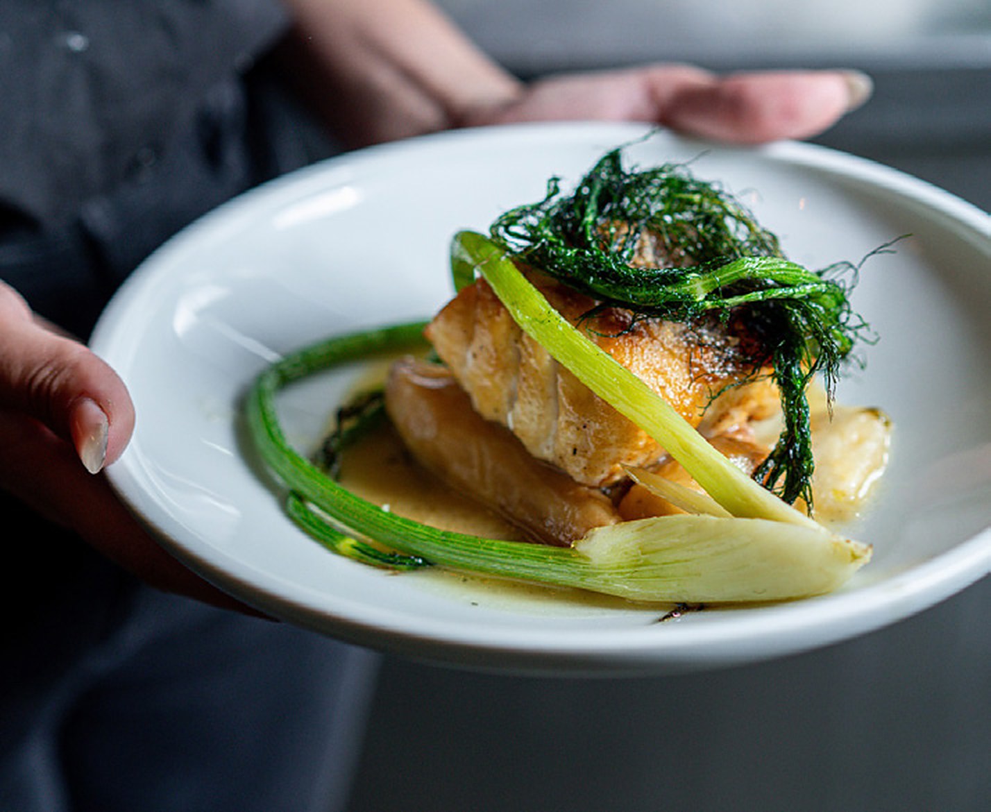A signature Tel Aviv dish, plated and served